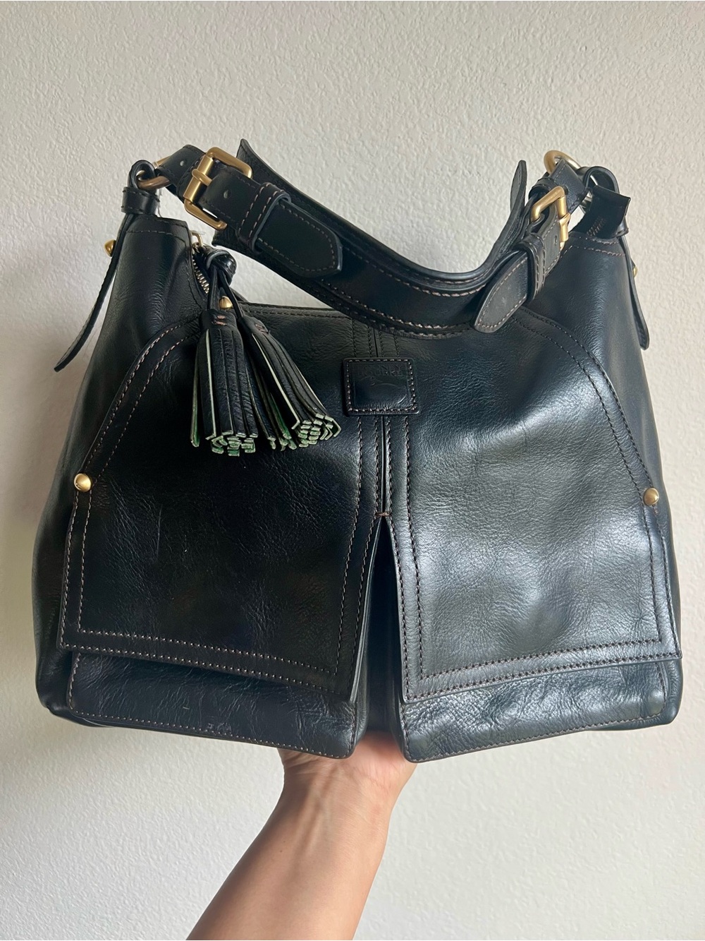 Dooney & Bourke Black Florentine Kingston Leather Hobo Bag🔥🔥STEAL🔥🔥
